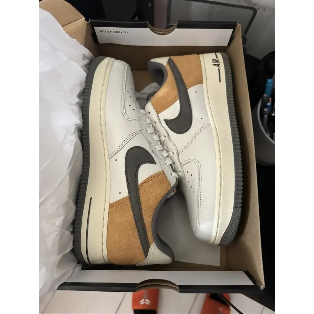 New Men 's Size 8 Nike Air Force 1 '07 LV8 Phantom Copper Moon IB7718-030